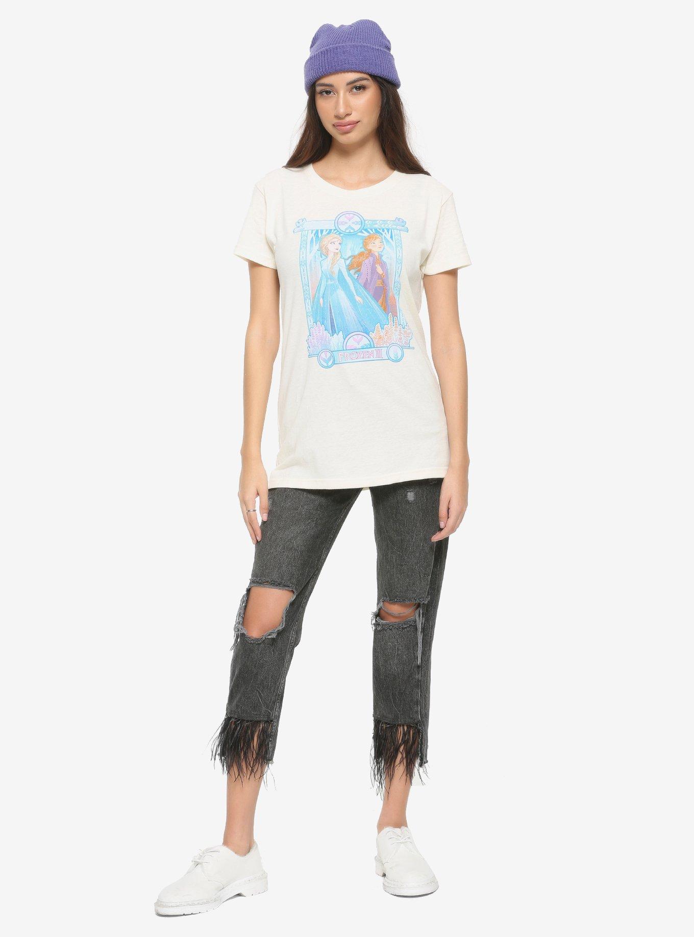 Disney Frozen 2 Anna & Elsa Frame Girls T-Shirt, MULTI, alternate