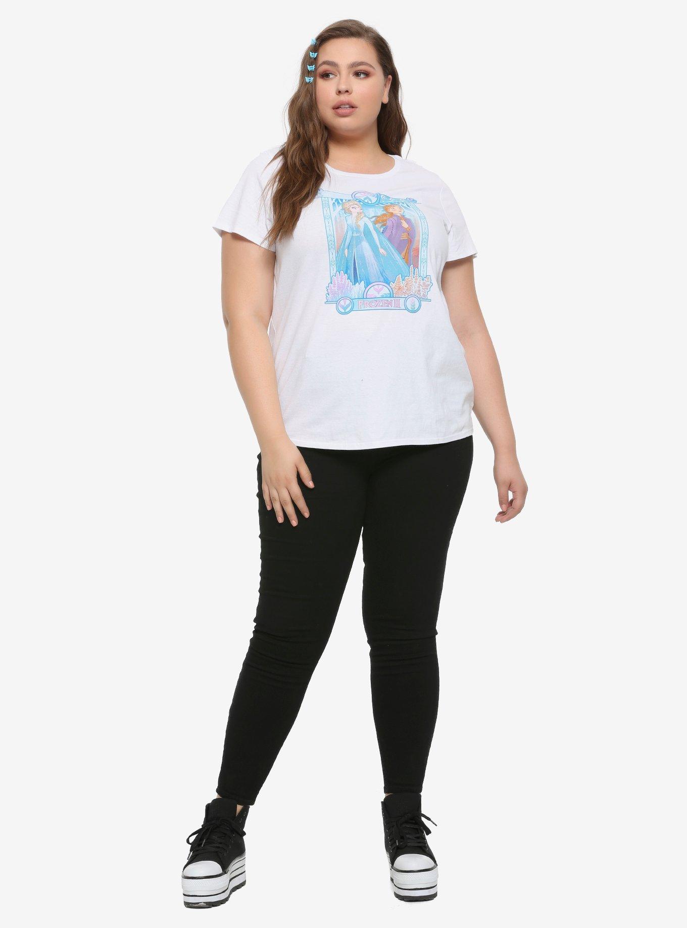 Disney Frozen 2 Anna & Elsa Frame Girls T-Shirt Plus Size, MULTI, alternate