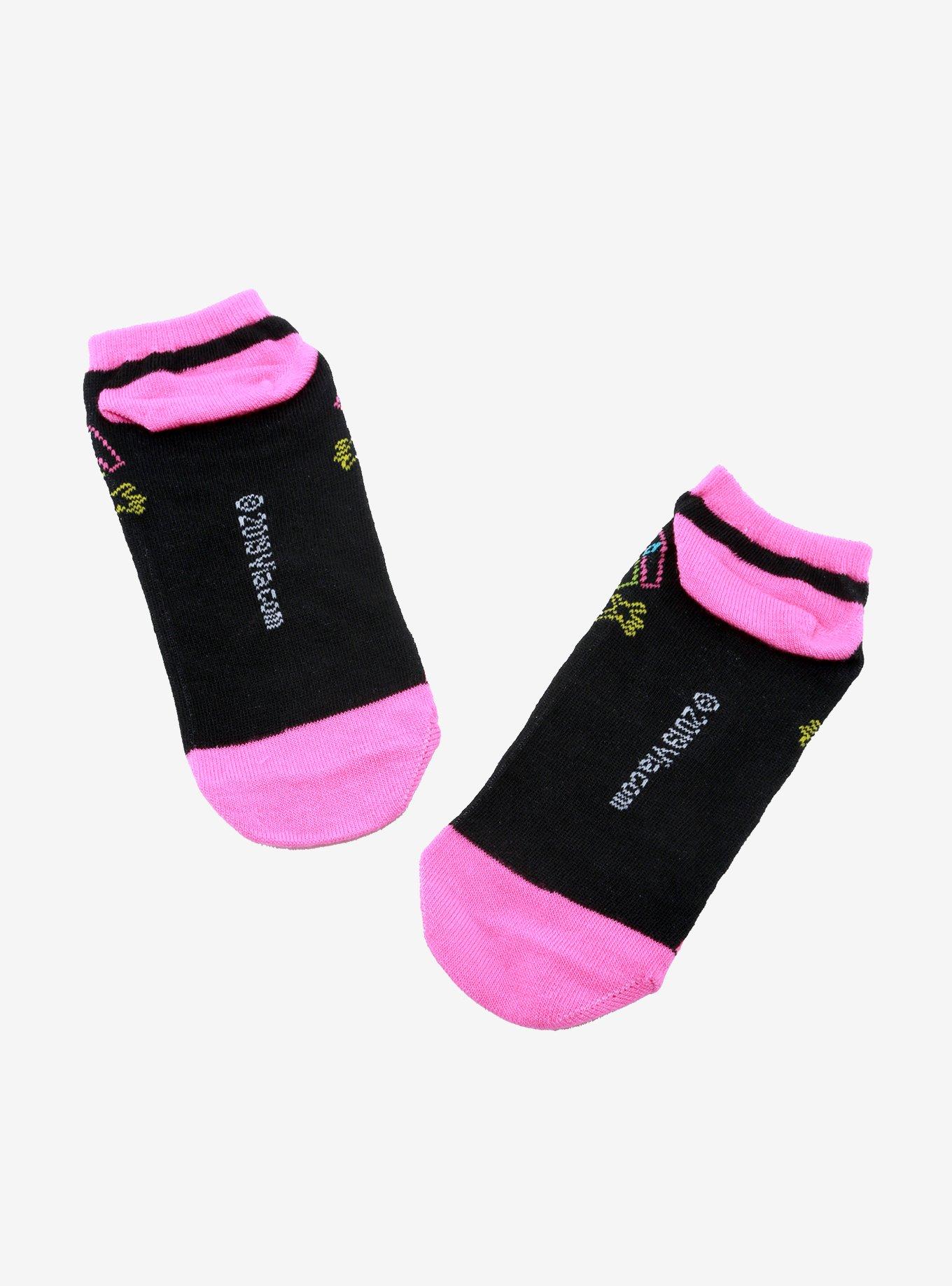 SpongeBob SquarePants Neon Imagination No-Show Socks, , alternate