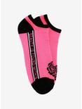 Disney Beauty And The Beast Rose Neon Pink No-Show Socks, , alternate
