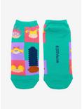 Nickelodeon Characters Silhouettes No-Show Socks, , alternate