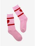 Pink & Red Heart Crew Socks, , alternate