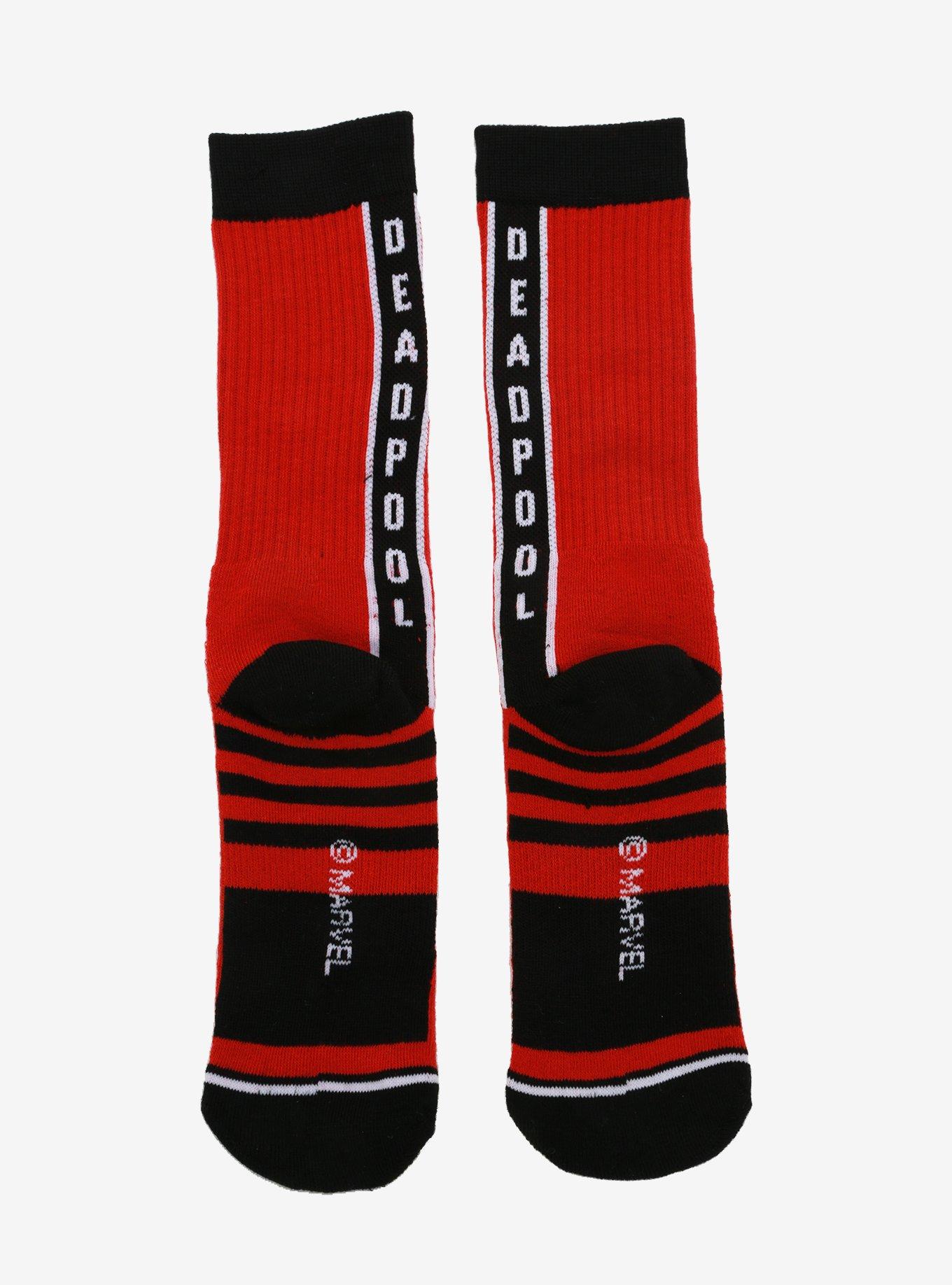 Marvel Deadpool Crew Socks, , alternate