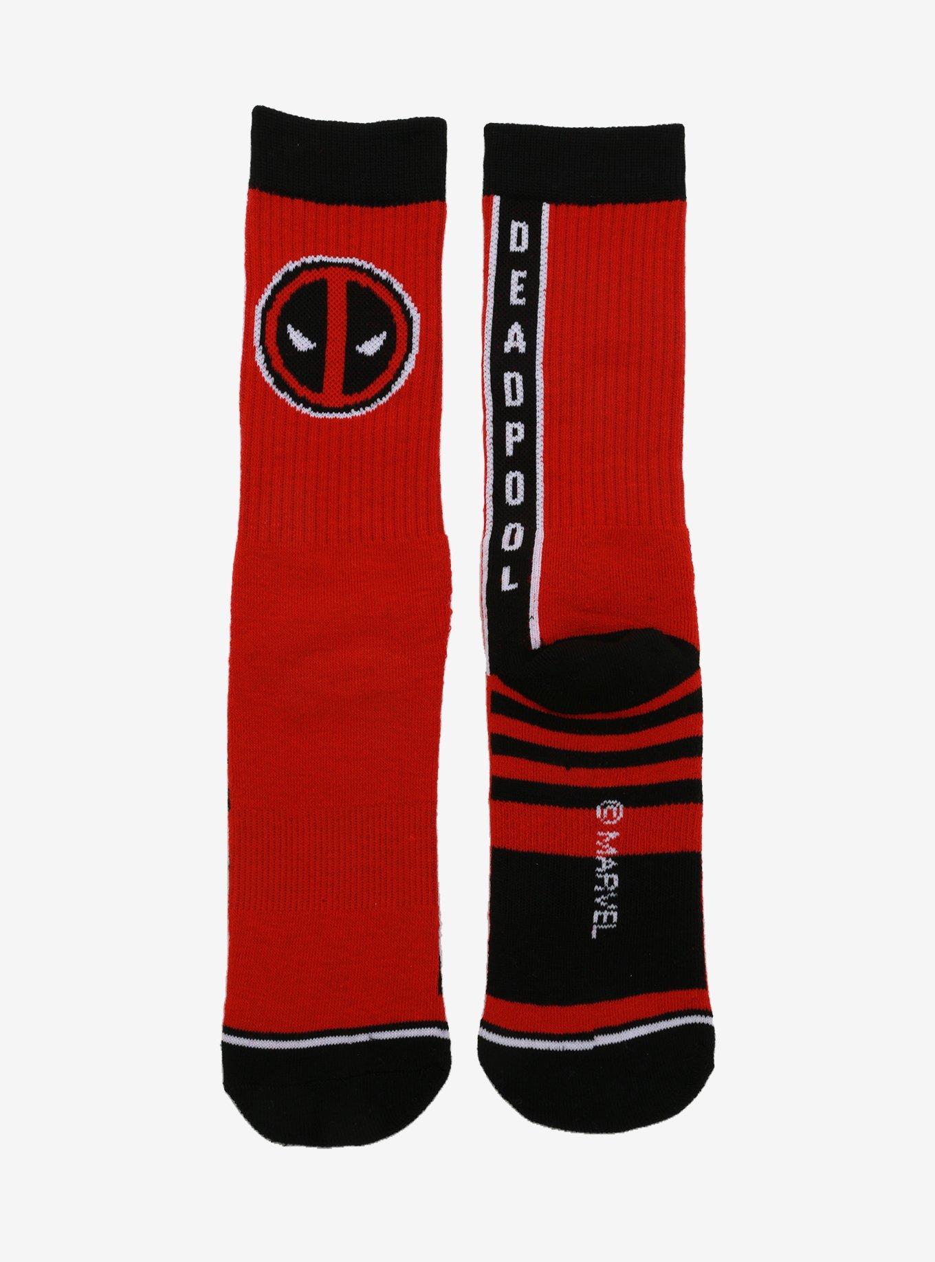 Marvel Deadpool Crew Socks, , alternate