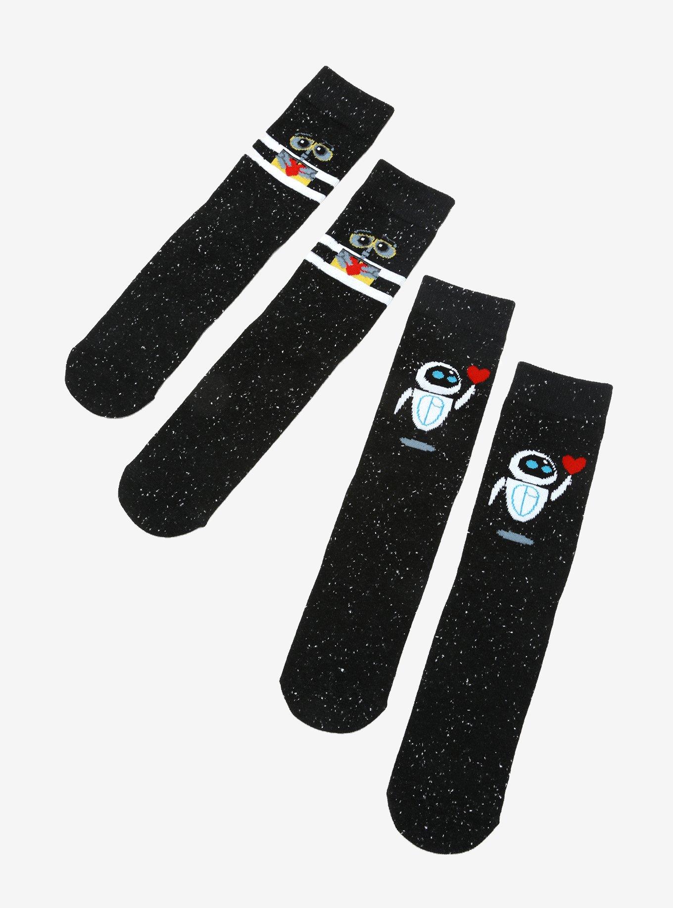 Disney Pixar WALL-E EVE Couple Crew Sock Set, , alternate