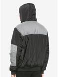 Black & Grey Panel Puffer Jacket, BLACK, alternate