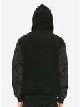 Black Sherpa Hooded Jacket, BLACK, alternate
