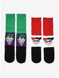DC Comics Joker & Harley Quinn Besties Crew Socks 2 Pack, , alternate