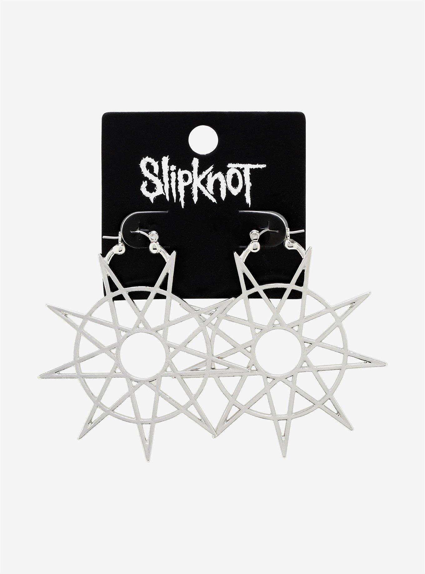 Slipknot Nonagram Hoop Earrings, , alternate