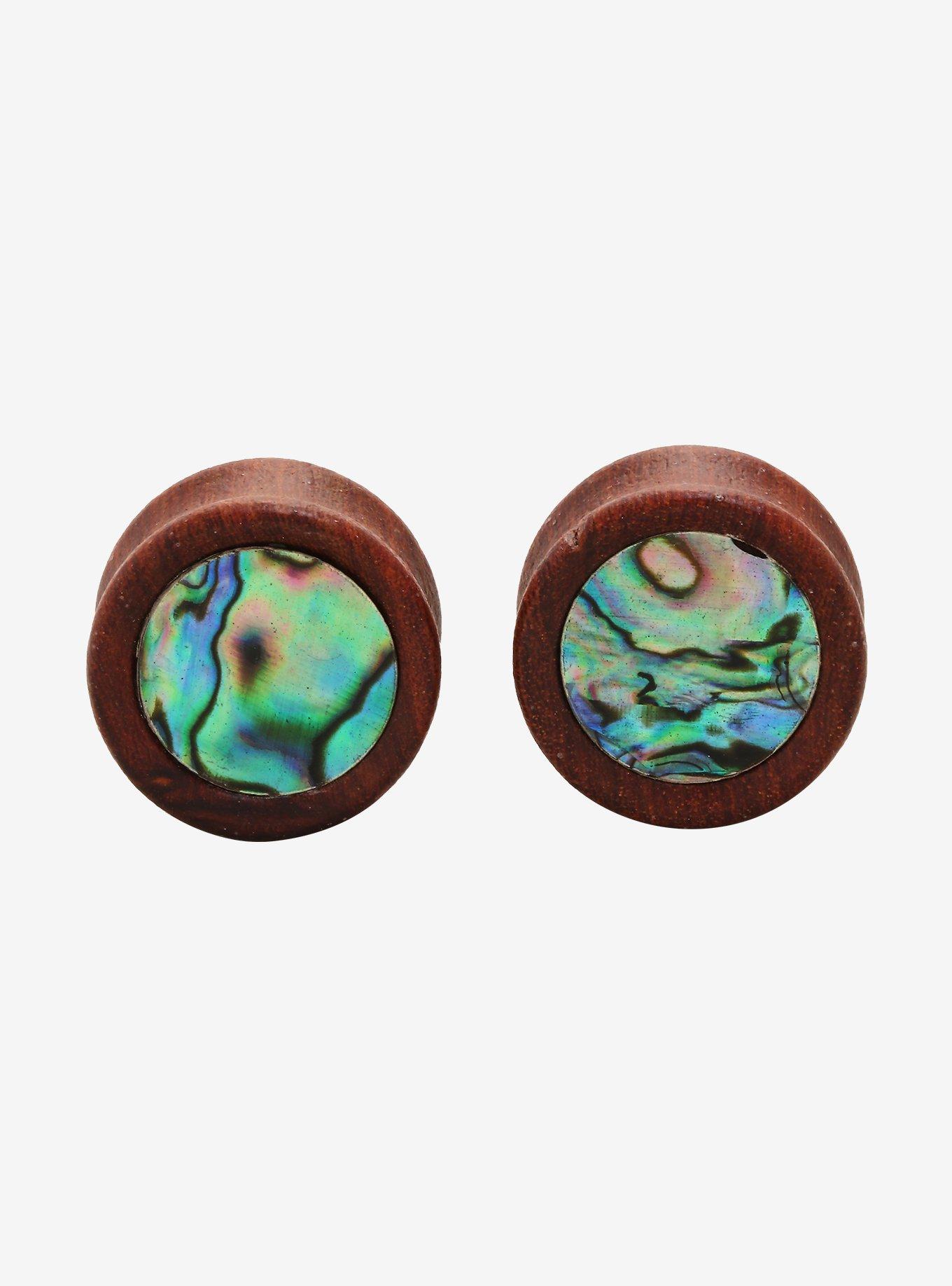 Bloodwood Abalone Shell Plug 2 Pack, MULTI, alternate