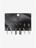 Barbed Wire Safety Pin Earring Set, , alternate