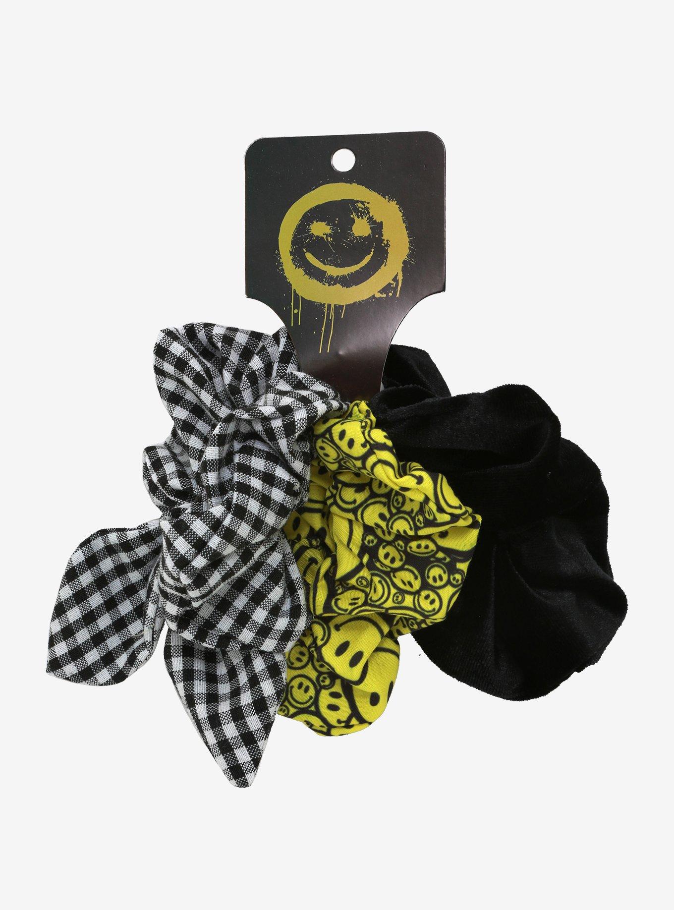 Smile Face Scrunchie Set, , alternate