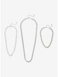 Silver Chain Necklace Set, , alternate