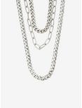 Silver Chain Necklace Set, , alternate