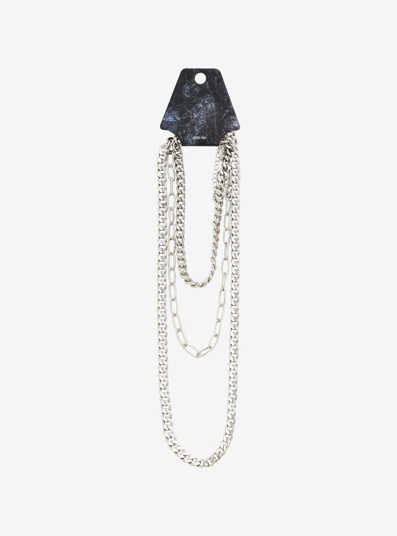 Silver Chain Necklace Set, , alternate