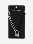 Black & Silver Padlock Chain Necklace, , alternate