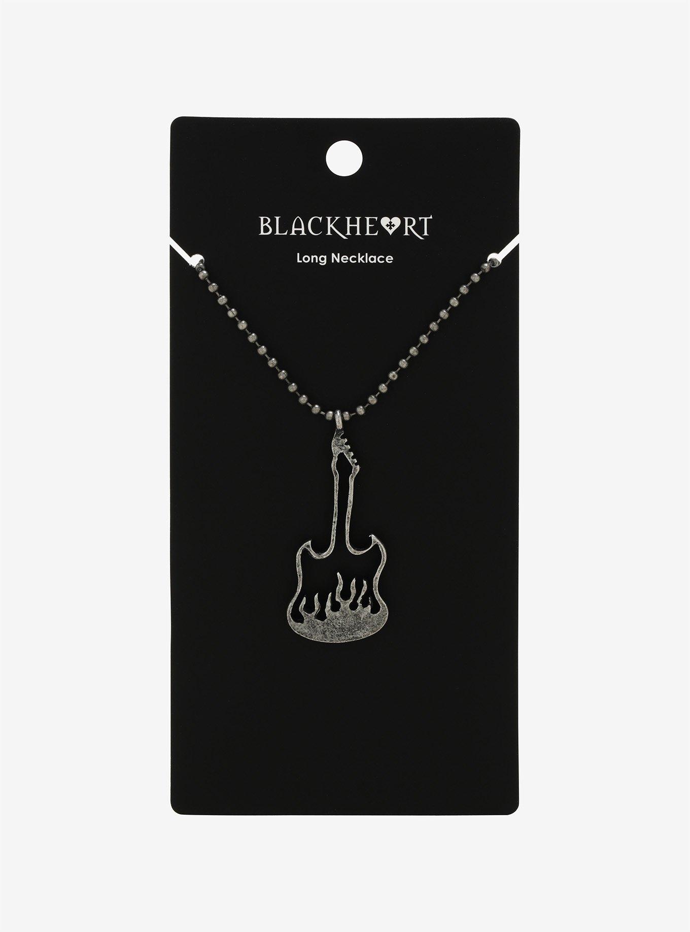 Flame Guitar Pendant Necklace, , alternate