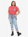Her Universe Disney Minnie Mouse & Mickey Mouse Embroidered Mom Jeans Plus Size, MULTI, alternate