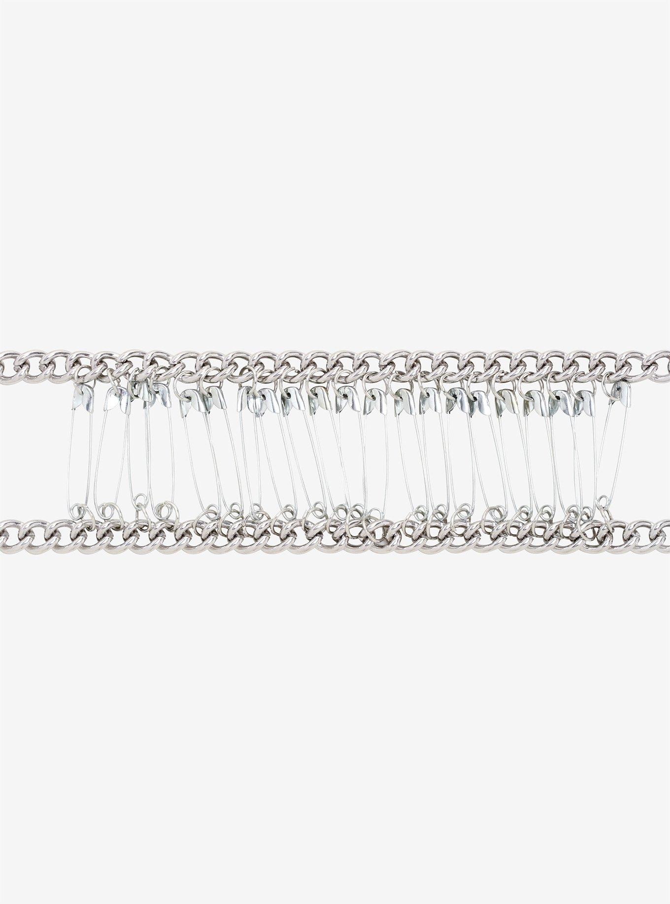 Safety Pin Chain Choker, , alternate