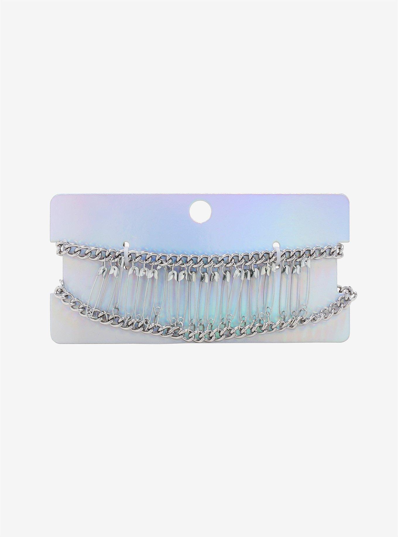 Safety Pin Chain Choker, , alternate