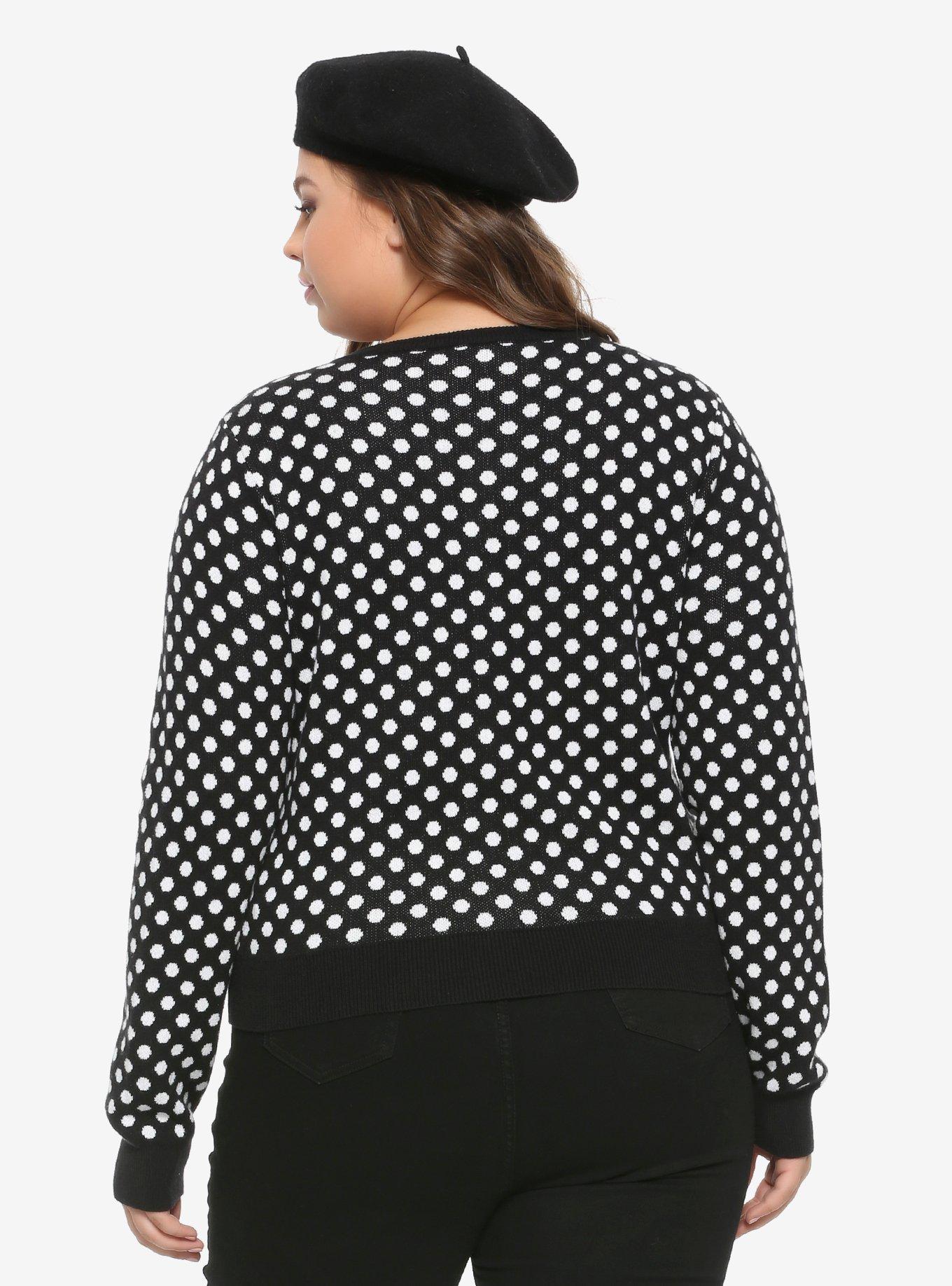 Her Universe Disney Minnie Mouse Polka Dots & Cherries Girls Cardigan Plus Size, RED, alternate