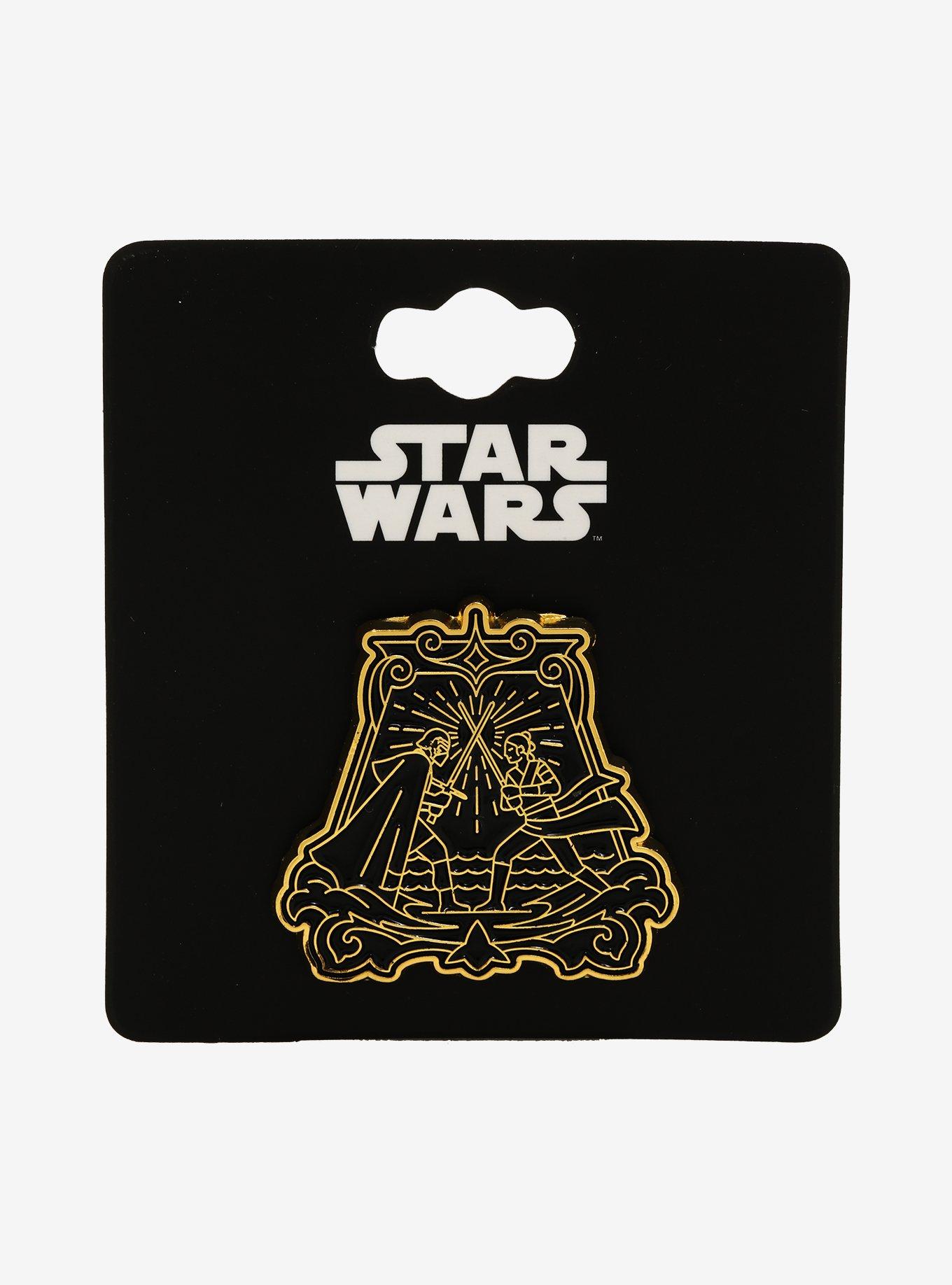 Star Wars Rey & Kylo Ren Battle Enamel Pin - BoxLunch Exclusive, , alternate