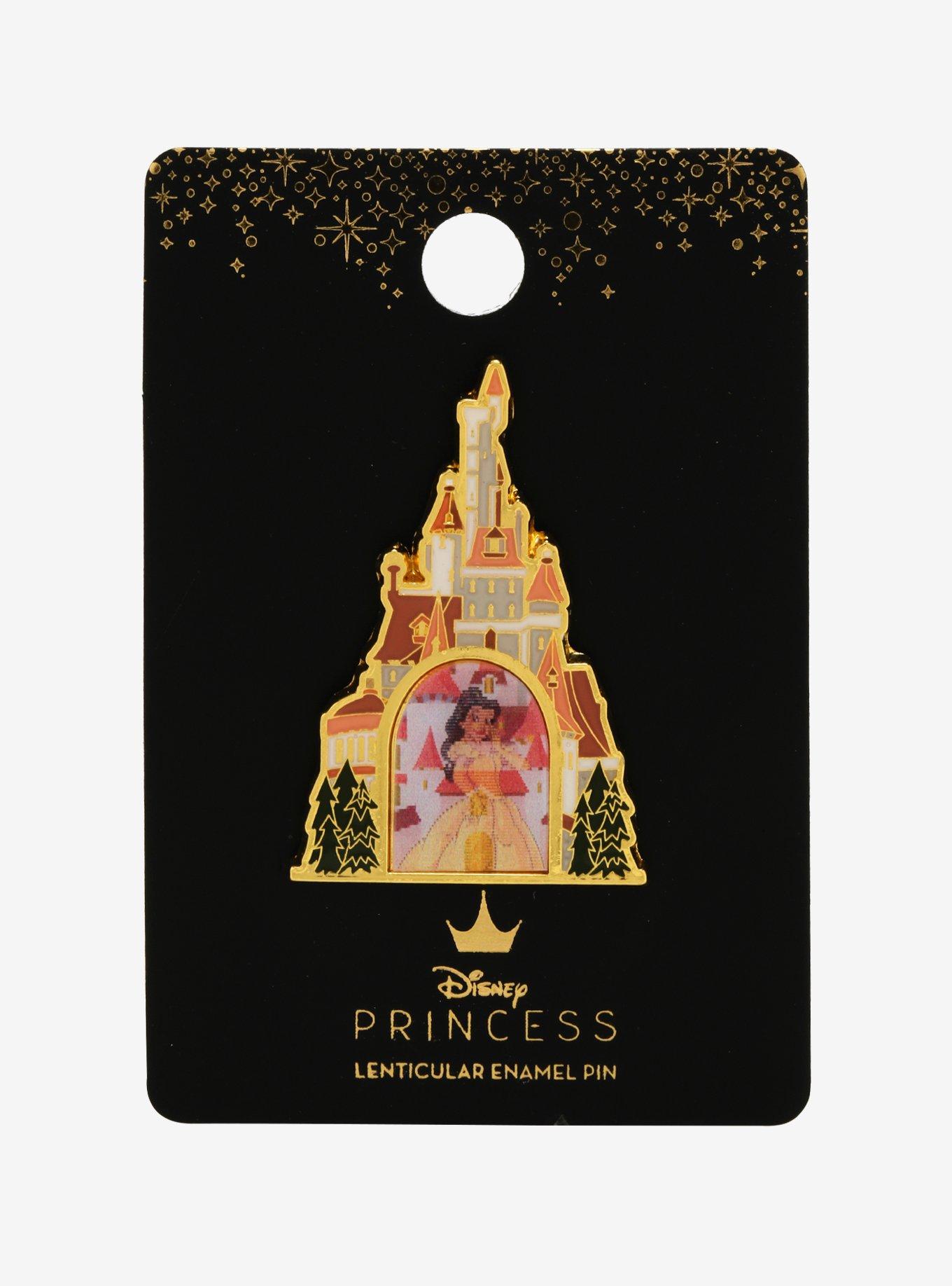Loungefly Disney Princess Belle Castle Lenticular Enamel Pin - BoxLunch Exclusive, , alternate