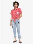 Her Universe Disney Minnie Mouse & Mickey Mouse Embroidered Mom Jeans, INDIGO, alternate
