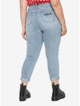 Her Universe Disney Minnie Mouse & Mickey Mouse Embroidered Mom Jeans Plus Size, INDIGO, alternate