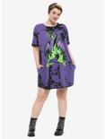 Disney Sleeping Beauty Maleficent Tie-Dye T-Shirt Dress Plus Size, TIE DYE, alternate