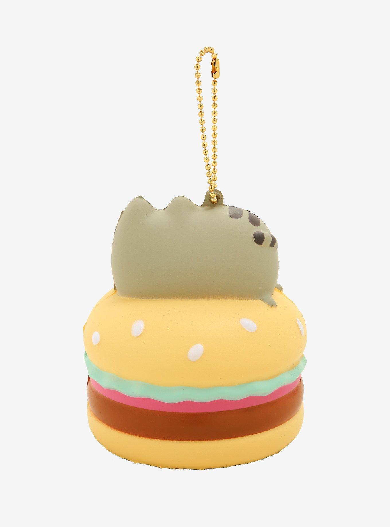 Pusheen On Burger Squishy Key Chain, , alternate