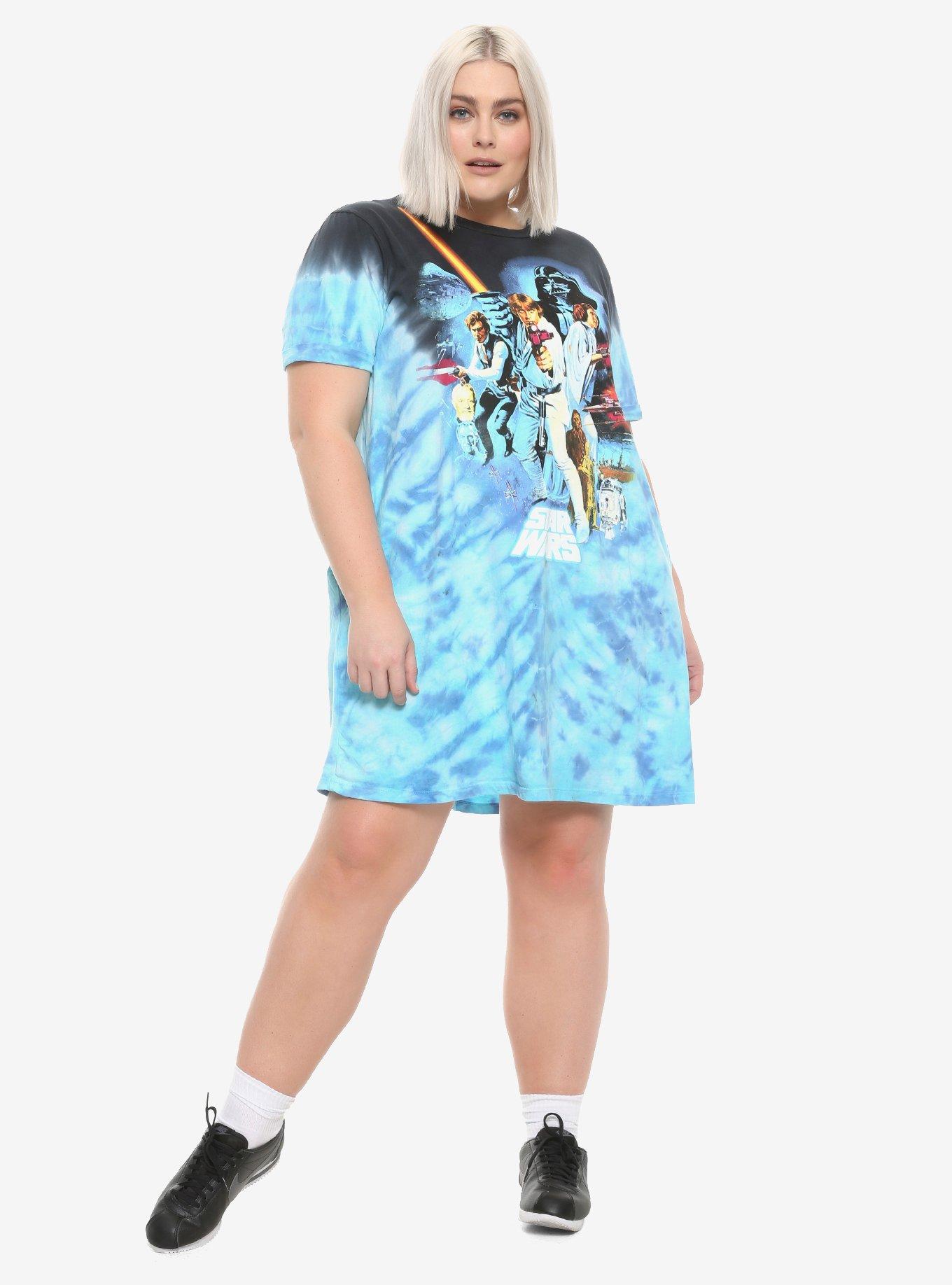 Her Universe Star Wars Tie-Dye T-Shirt Dress Plus Size, TIE DYE, alternate