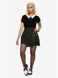 Black Double Chain Mini Skirt, BLACK, alternate