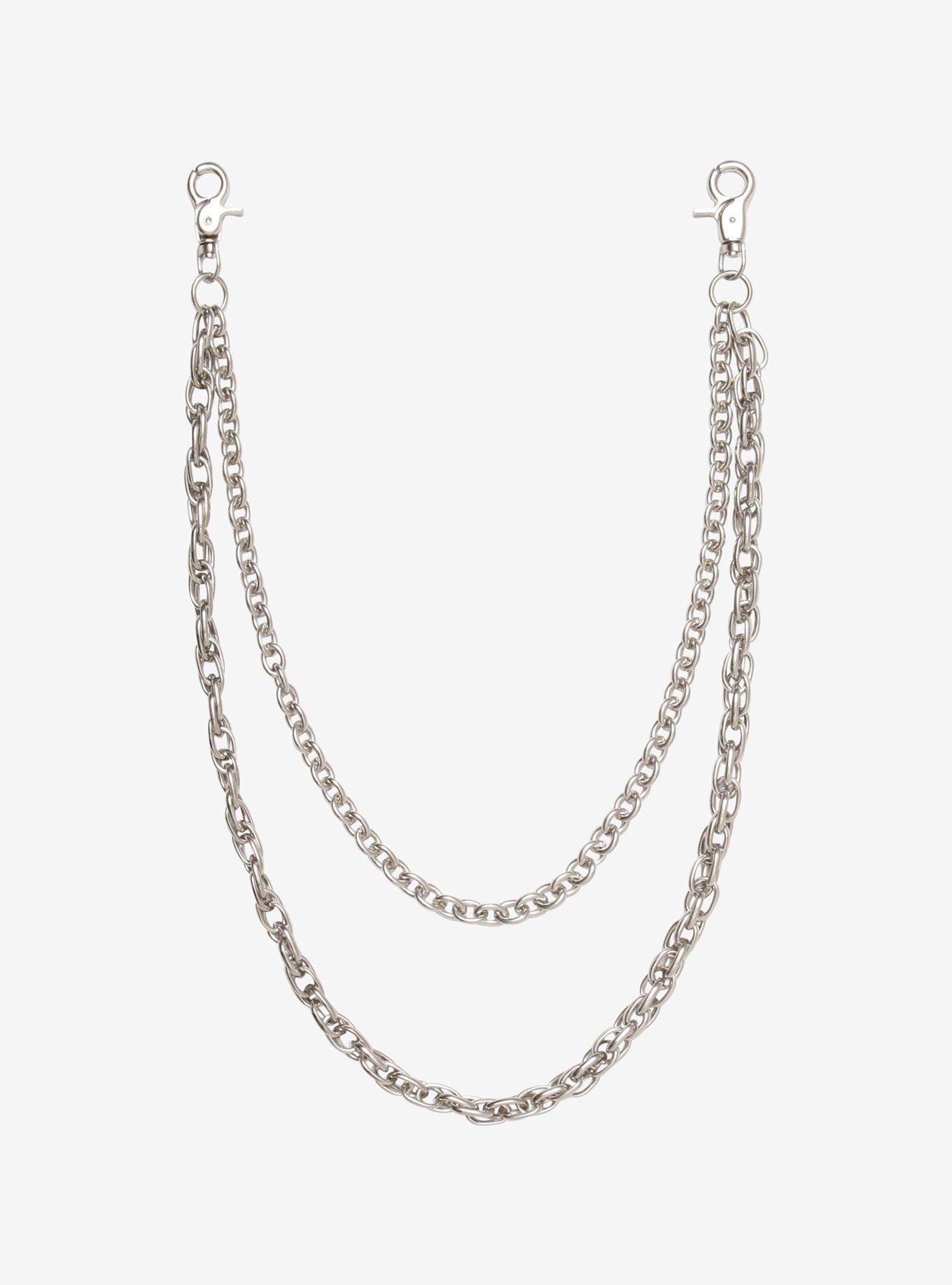 Silver 18 Inch & 24 Inch Double Wallet Chain