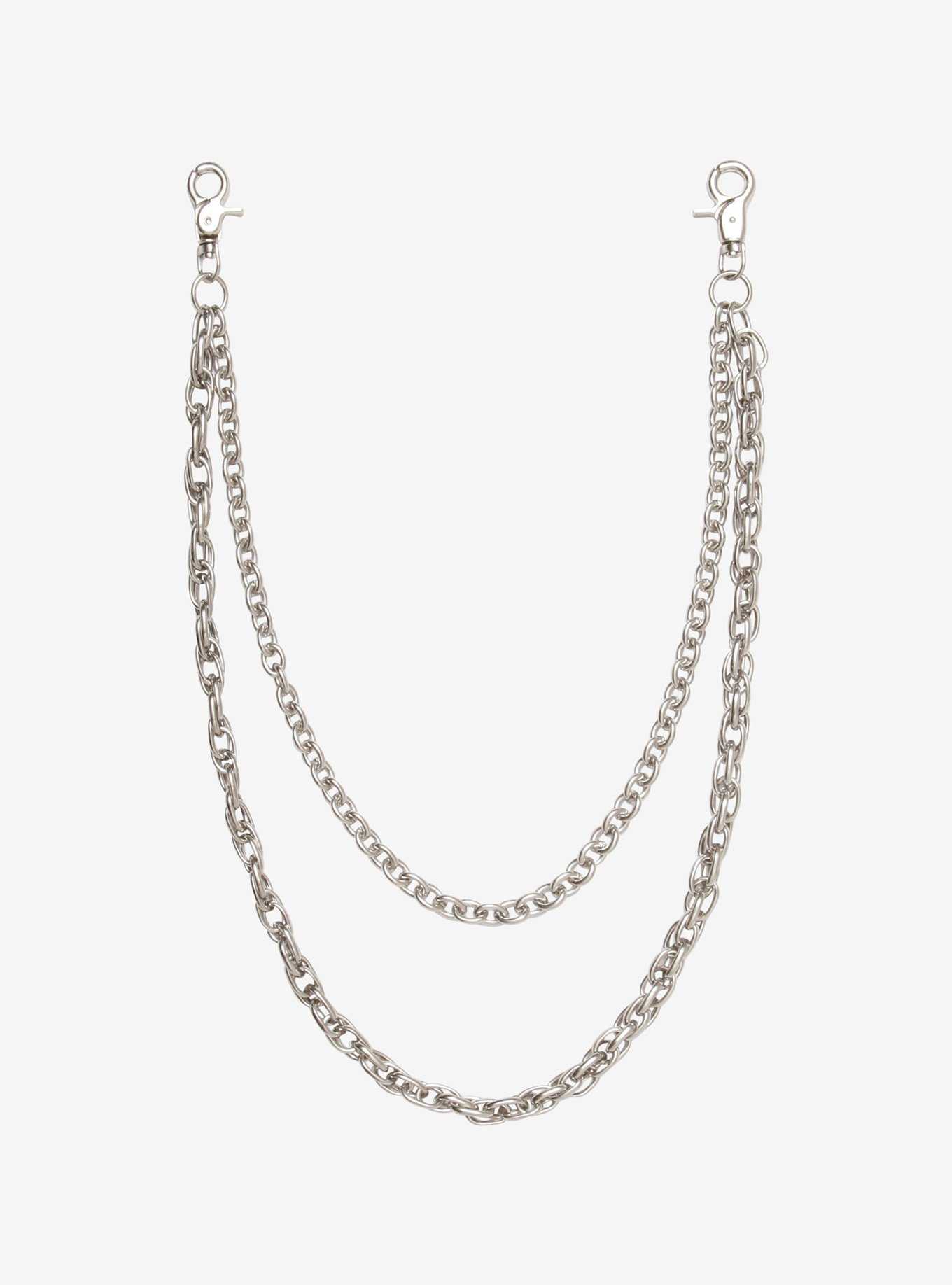 Silver 18 Inch & 24 Inch Double Wallet Chain, , hi-res