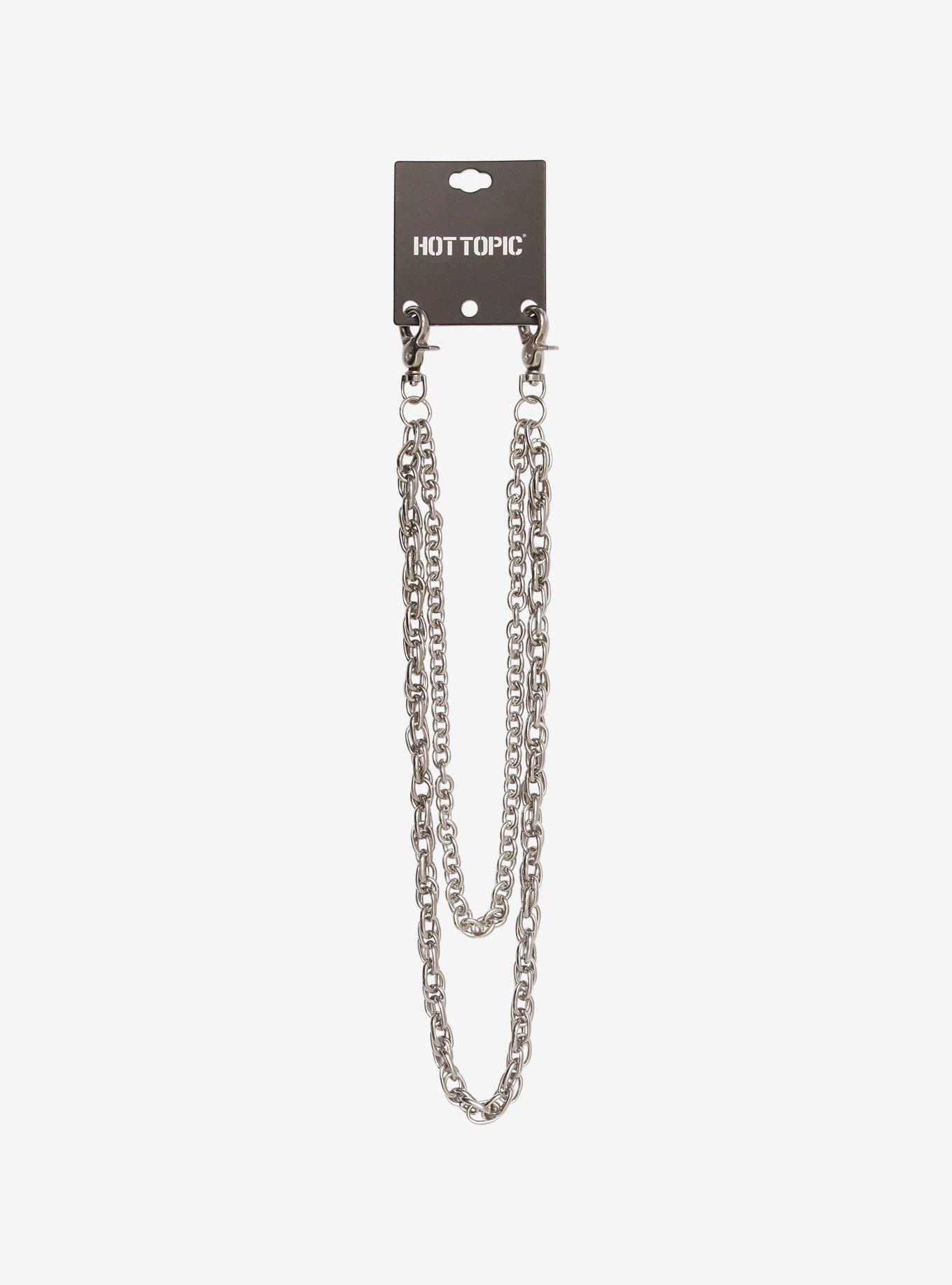 Silver 18 Inch & 24 Inch Double Wallet Chain, , alternate