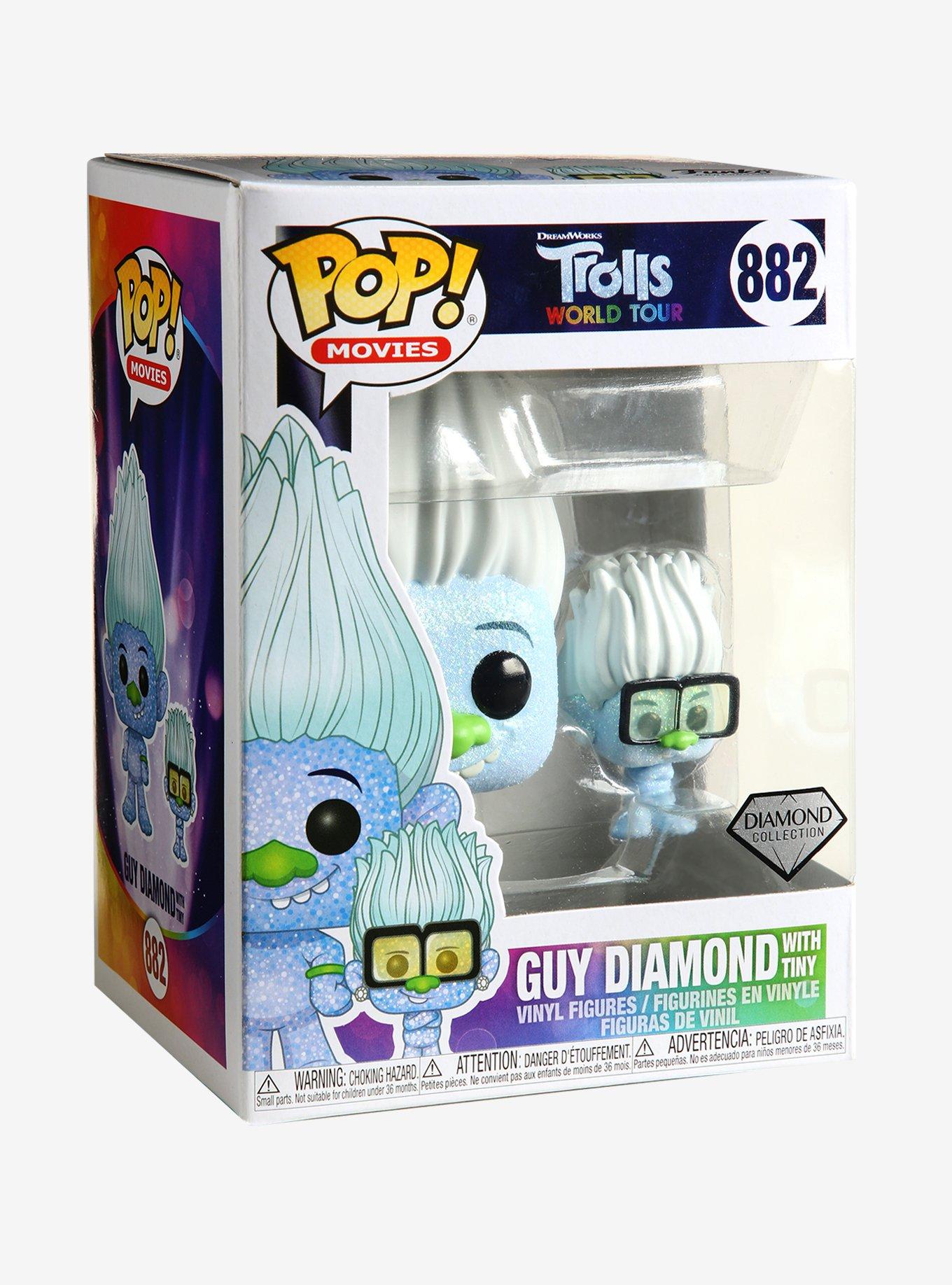 Funko Pop! DreamWorks Trolls World Tour Guy Diamond with Tiny Vinyl Figures, , alternate