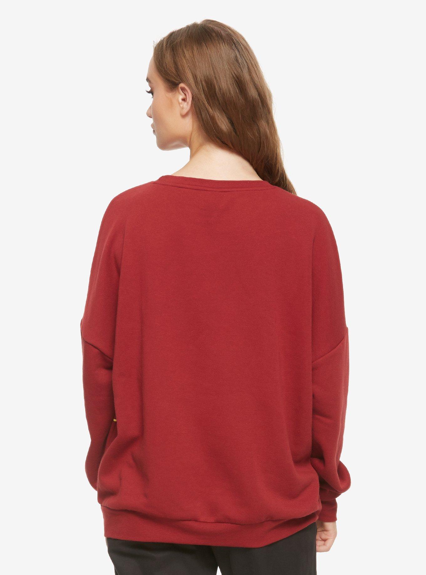 Our Universe Disney Lady and the Tramp Lady Spaghetti Couples Crewneck - BoxLunch Exclusive, RED, alternate