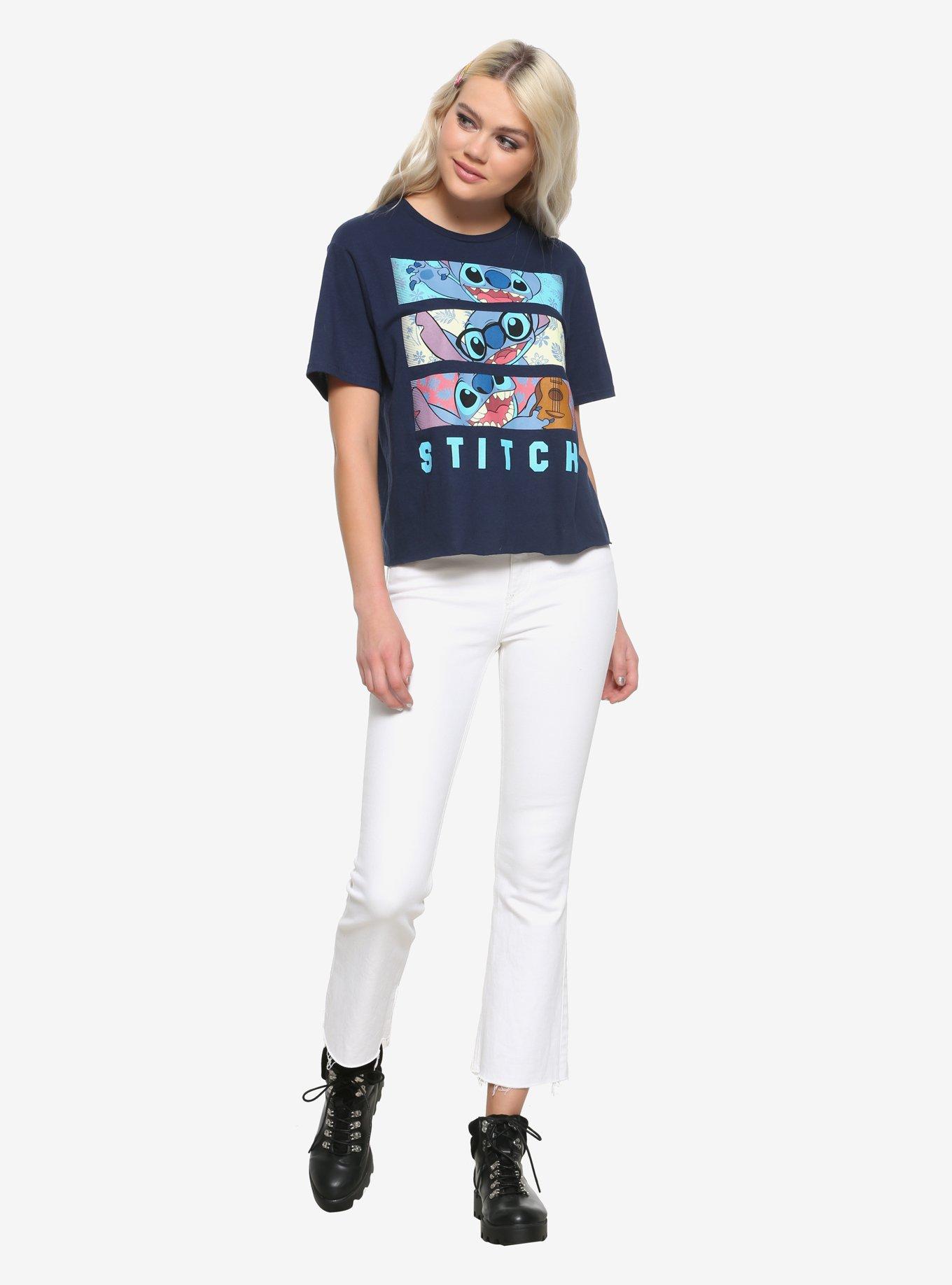 Disney Lilo & Stitch Vignettes Girls Crop T-Shirt, MULTI, alternate