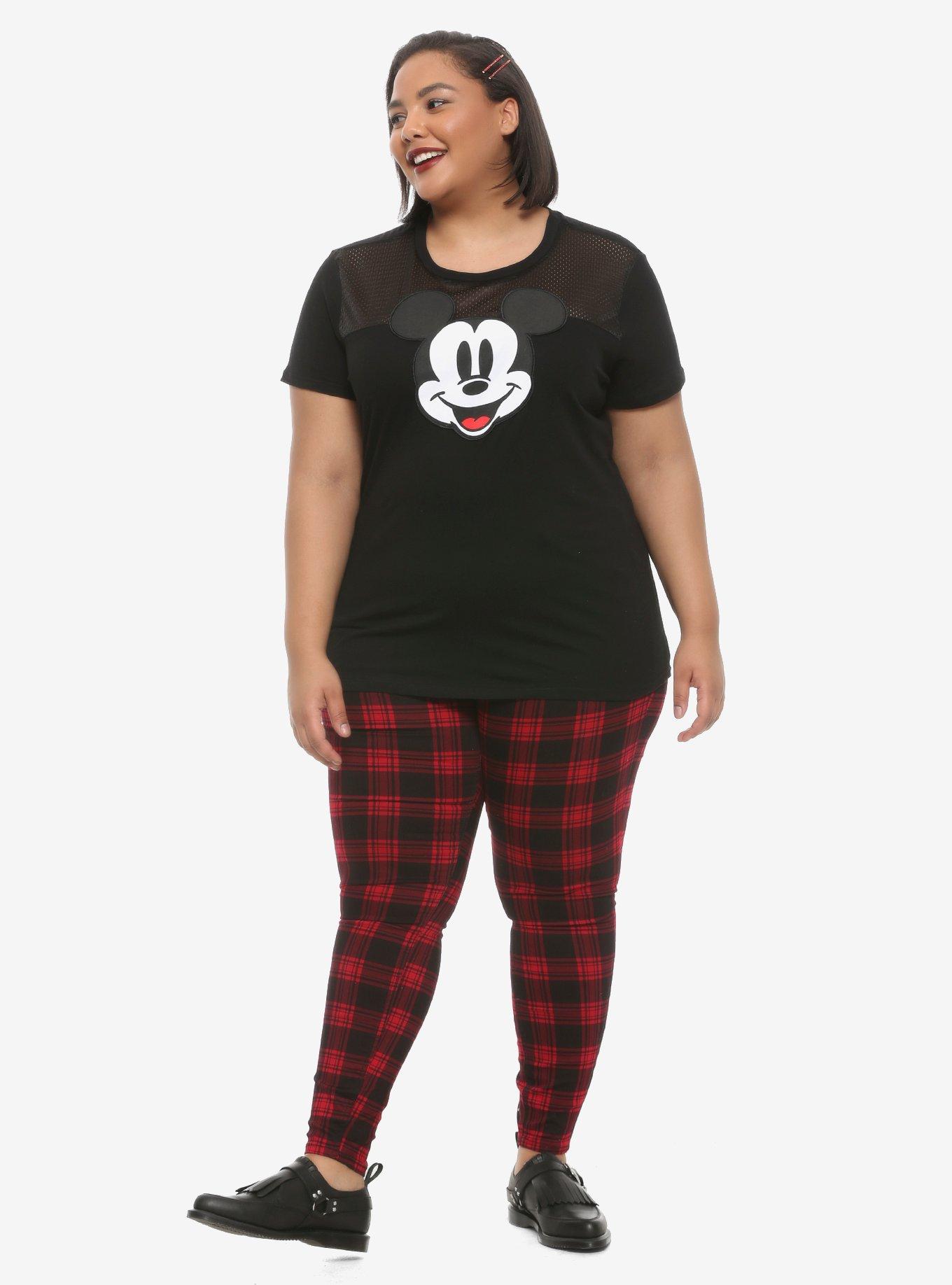 Disney Mickey Mouse Patch & Mesh Insert Girls T-Shirt Plus Size, MULTI, alternate