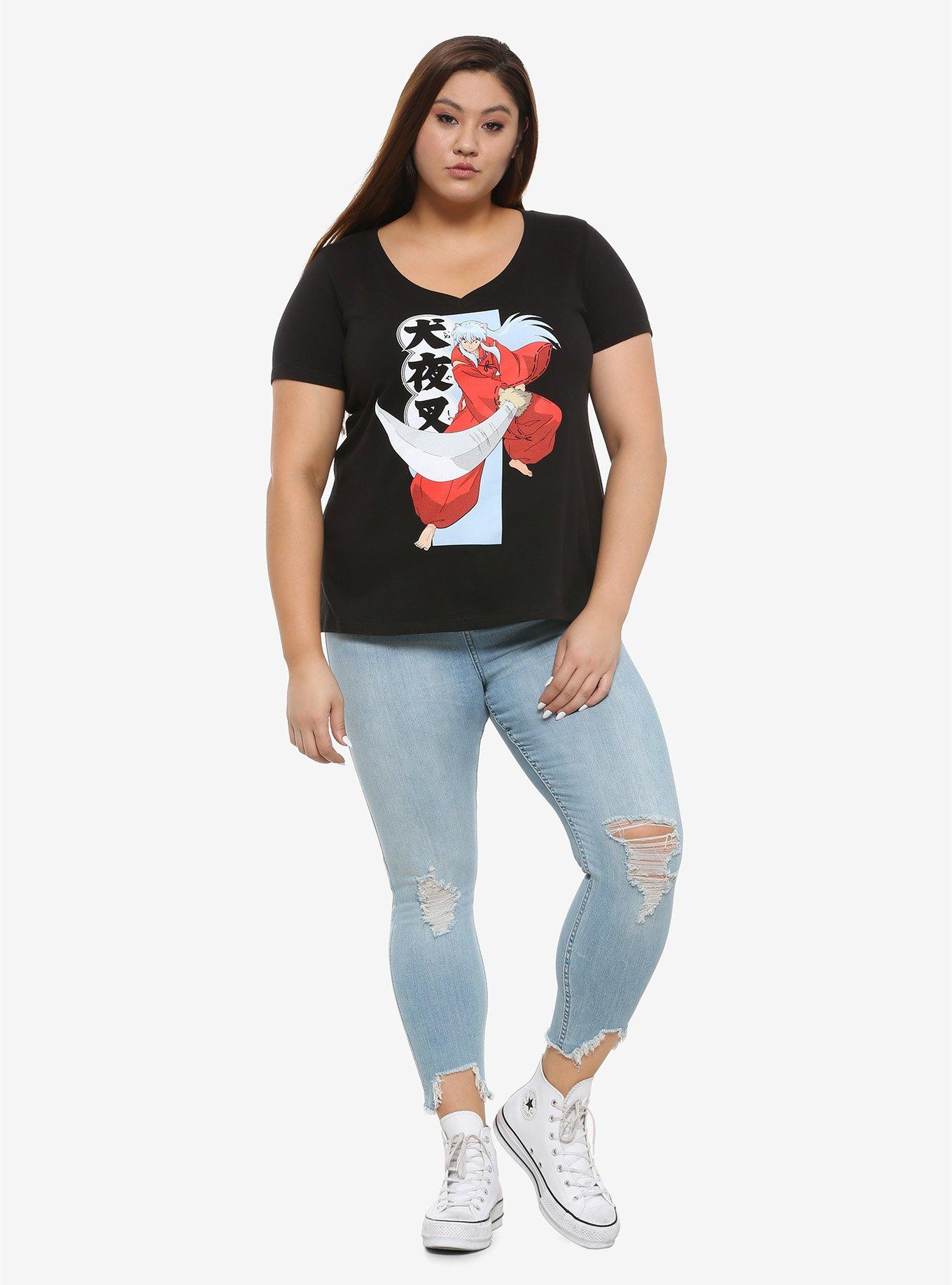 Inuyasha Tessaiga Girls T-Shirt Plus Size, MULTI, alternate