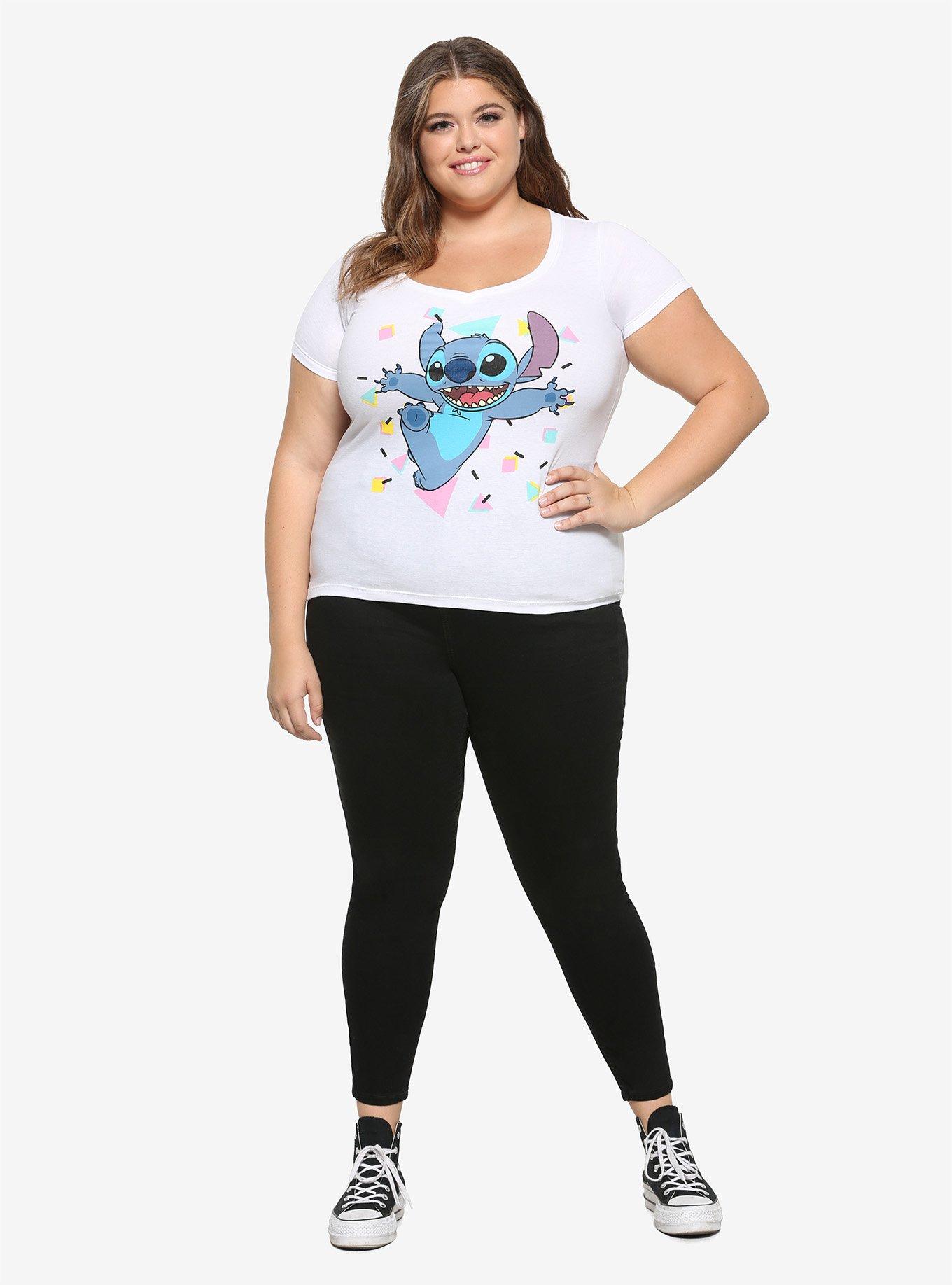 Disney Lilo & Stitch Confetti Jump Girls T-Shirt Plus Size, MULTI, alternate