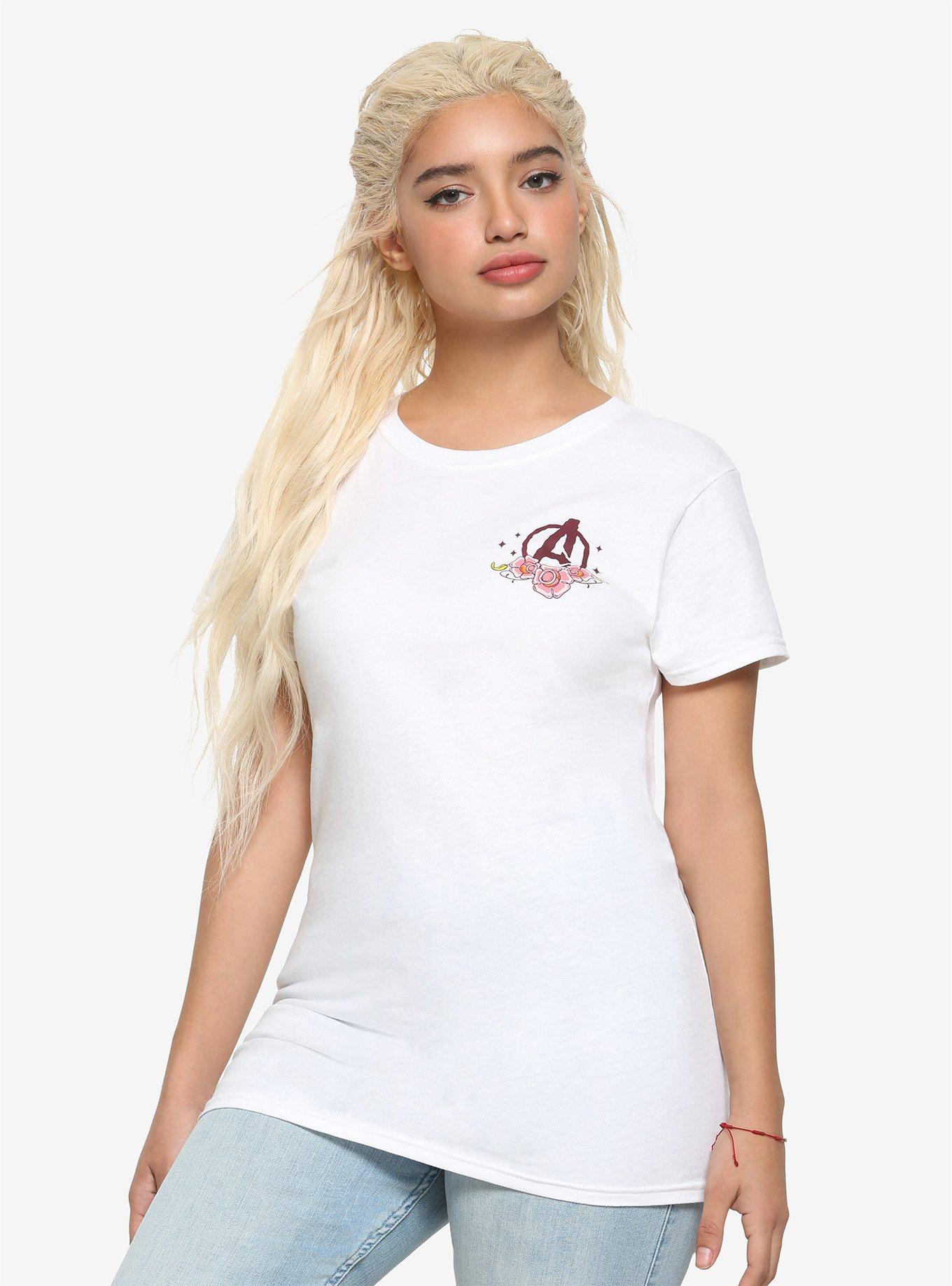 Marvel The Avengers Tattoo Flash Girls T-Shirt, , alternate