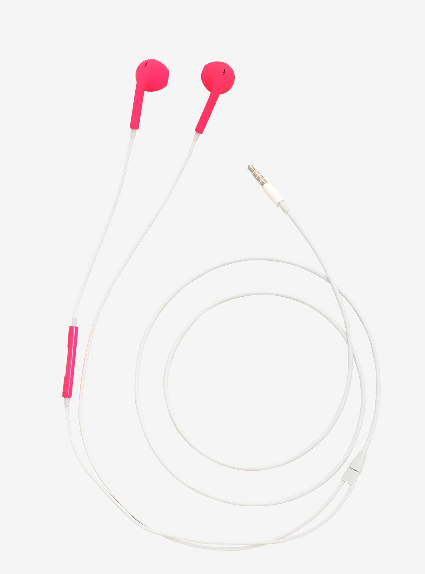 Neon Pink Earbuds, , alternate