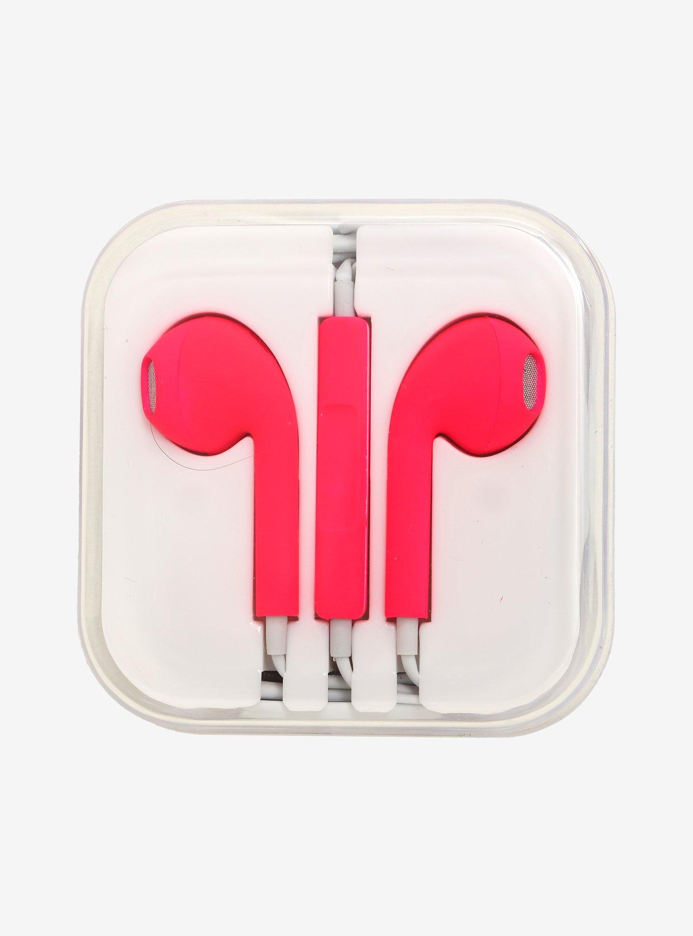 Neon Pink Earbuds, , alternate