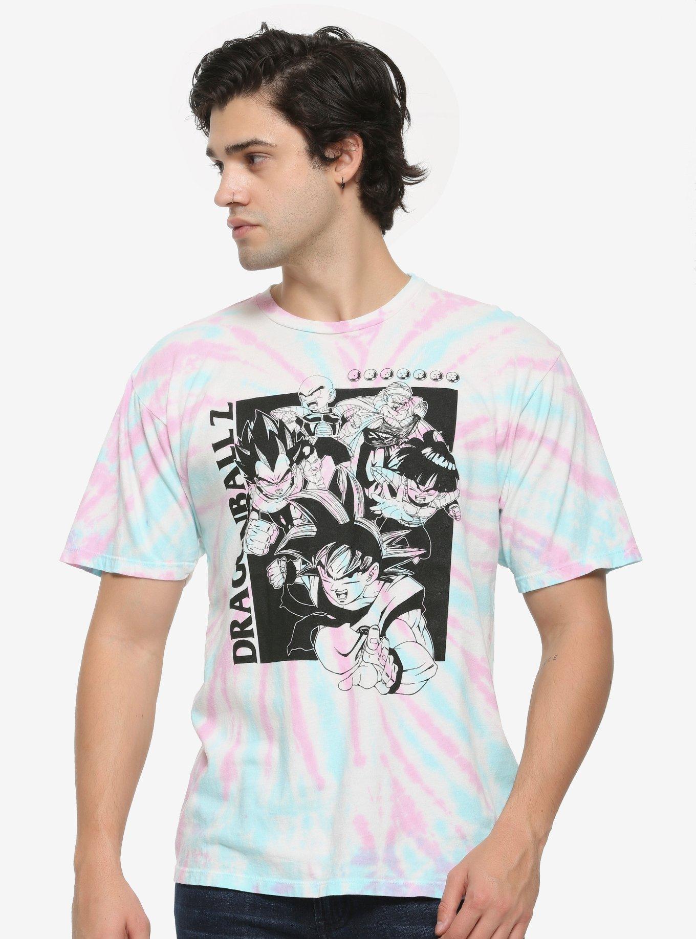 Dragon Ball Z Pink & Blue Tie-Dye T-Shirt, BLACK, alternate