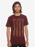Harry Potter Wand Diagram T-Shirt, YELLOW, alternate