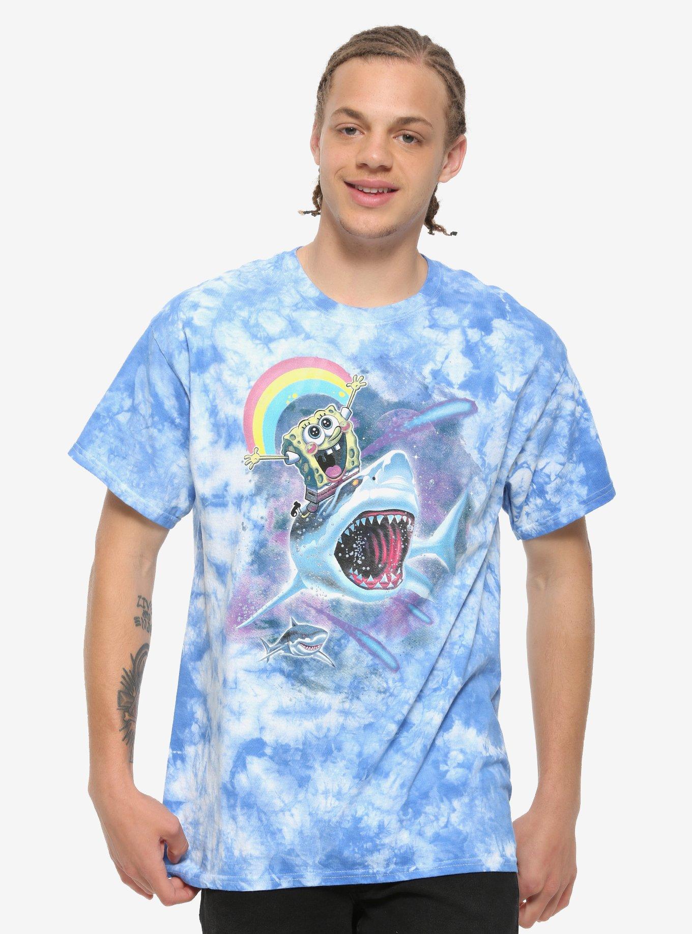 SpongeBob SquarePants SpongeBob Riding Shark Tie-Dye T-Shirt, MULTI, alternate