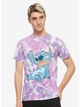 Disney Lilo & Stitch Smiling Stitch Purple Tie-Dye T-Shirt, MULTI, alternate