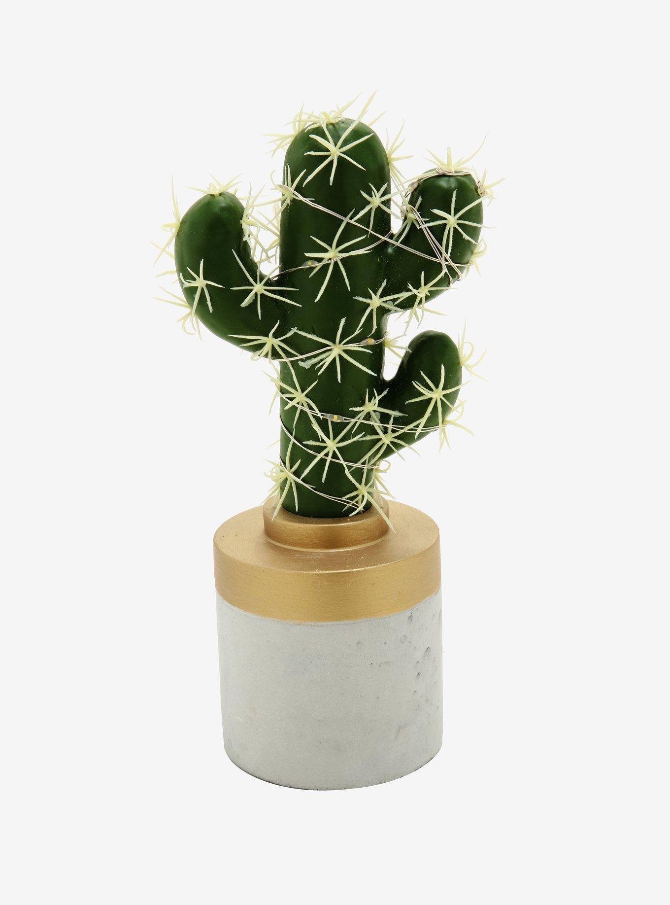 Faux Cactus Light With Ceramic Base, , alternate